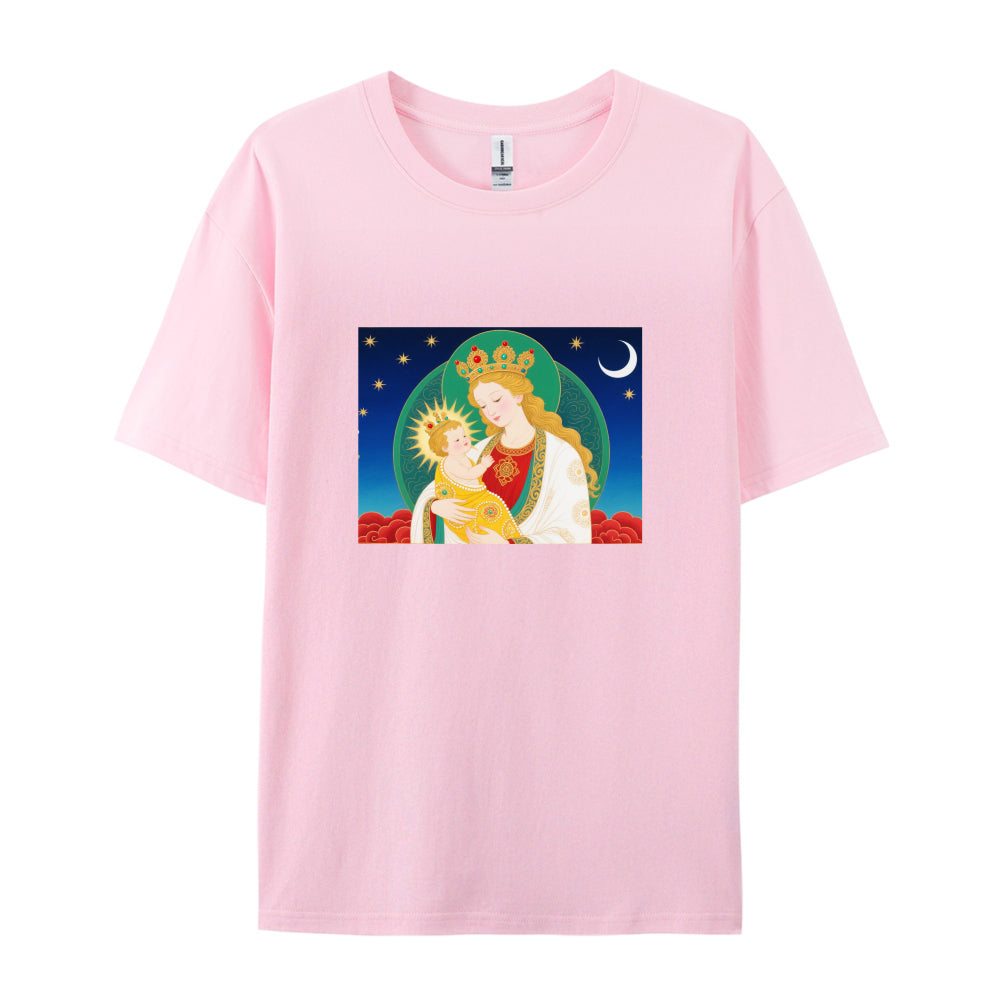 Virgin Mary and Baby Jesus Artistic Design Women's T-Shirt