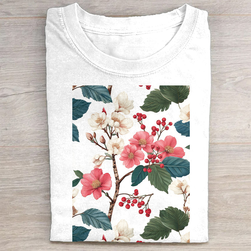 Floral Print Long Sleeve T-Shirt