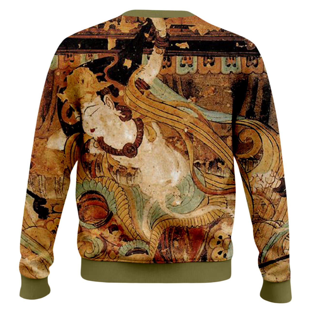 Vintage Dunhuang Art Design Crewneck Sweater