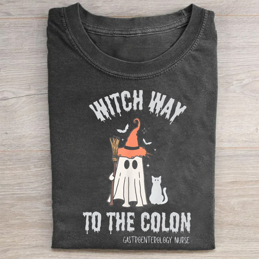 Halloween Gastrointestinal Nurse Ghost Endoscopy TShirt