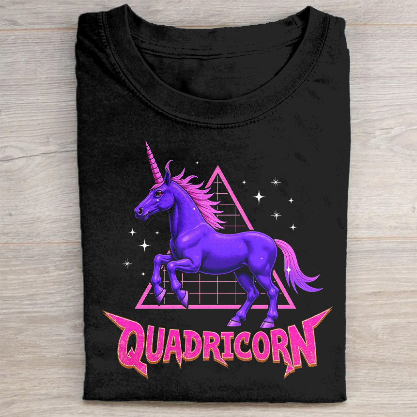 Quadricorn Unicorn Graphic T-Shirt