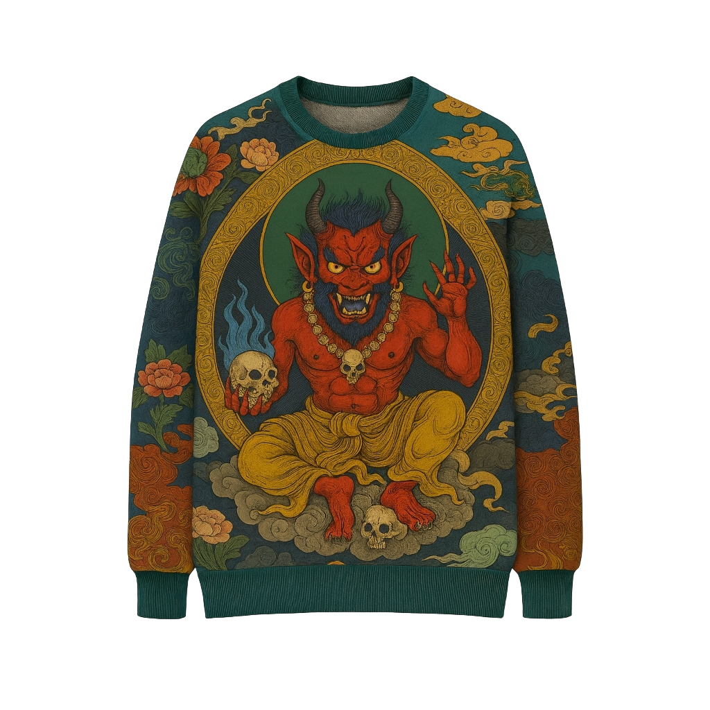 Thangka-Inspired Art Spiritual Meditation Clothing 56