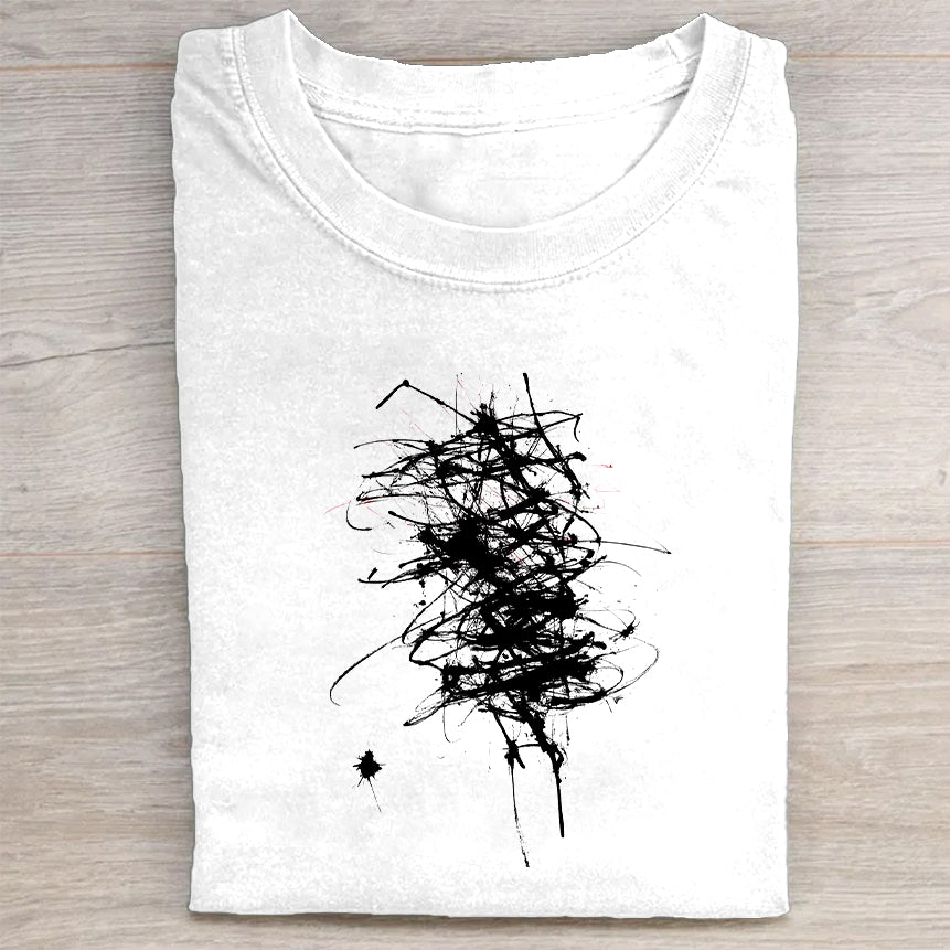 Abstract Ink Splash Design Men's Casual T-Shirt