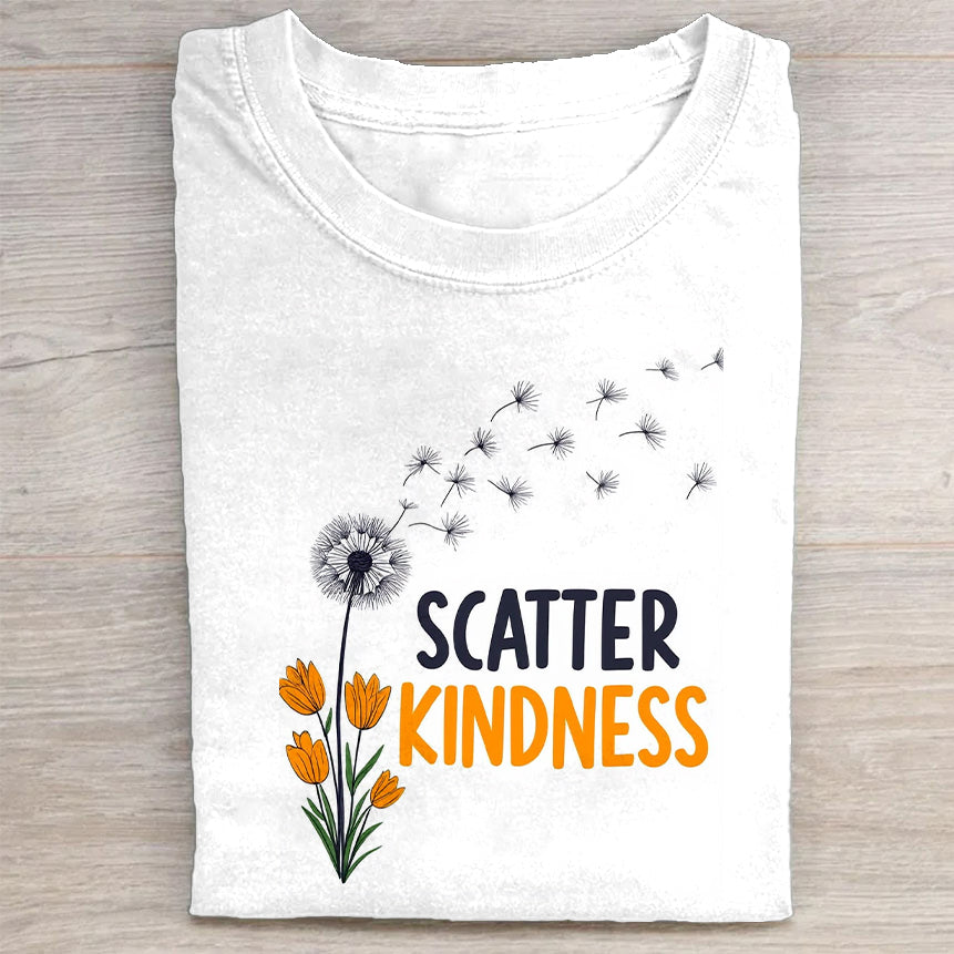 Scatter Kindness Dandelion Graphic T-Shirt