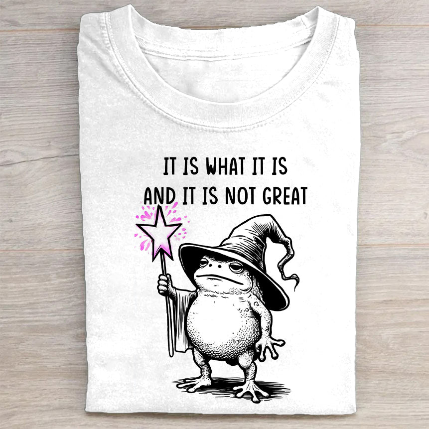 It Is What It Is and It Is Not Great Wizard Design Graphic T-Shirt