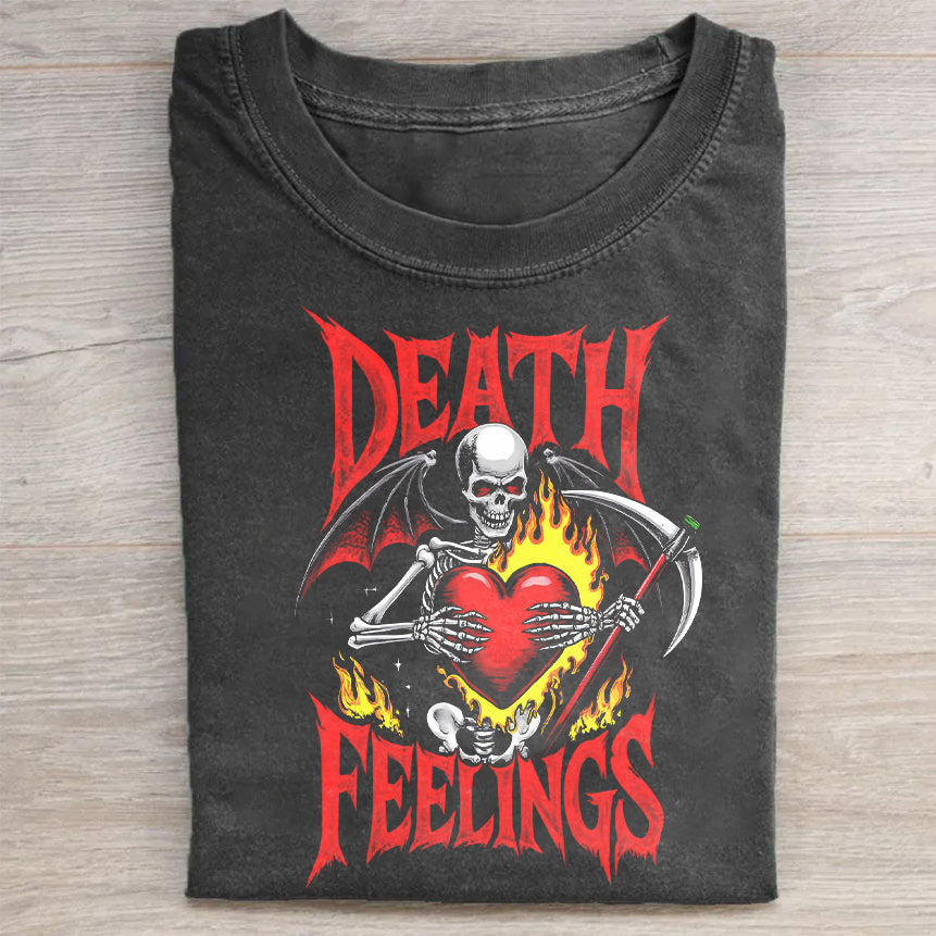 Death Feelings Grim Reaper Graphic T-Shirt