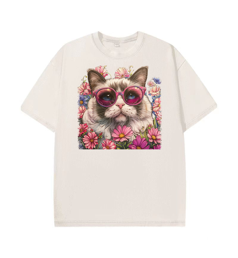 Funny Sunglasses Cat Unisex T-Shirt