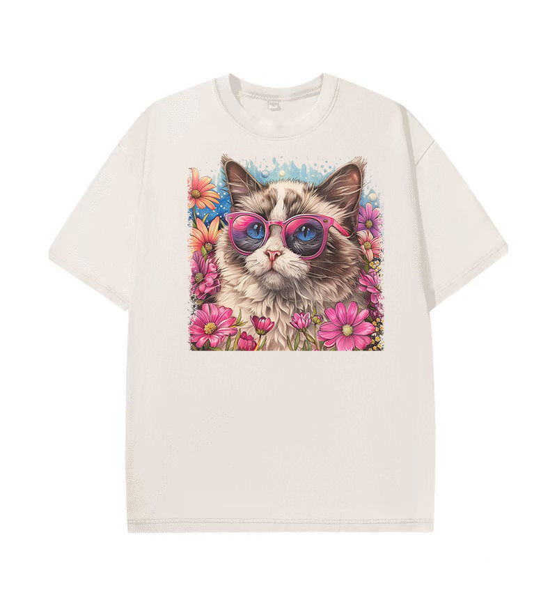 Funny Sunglasses Cat Unisex T-Shirt