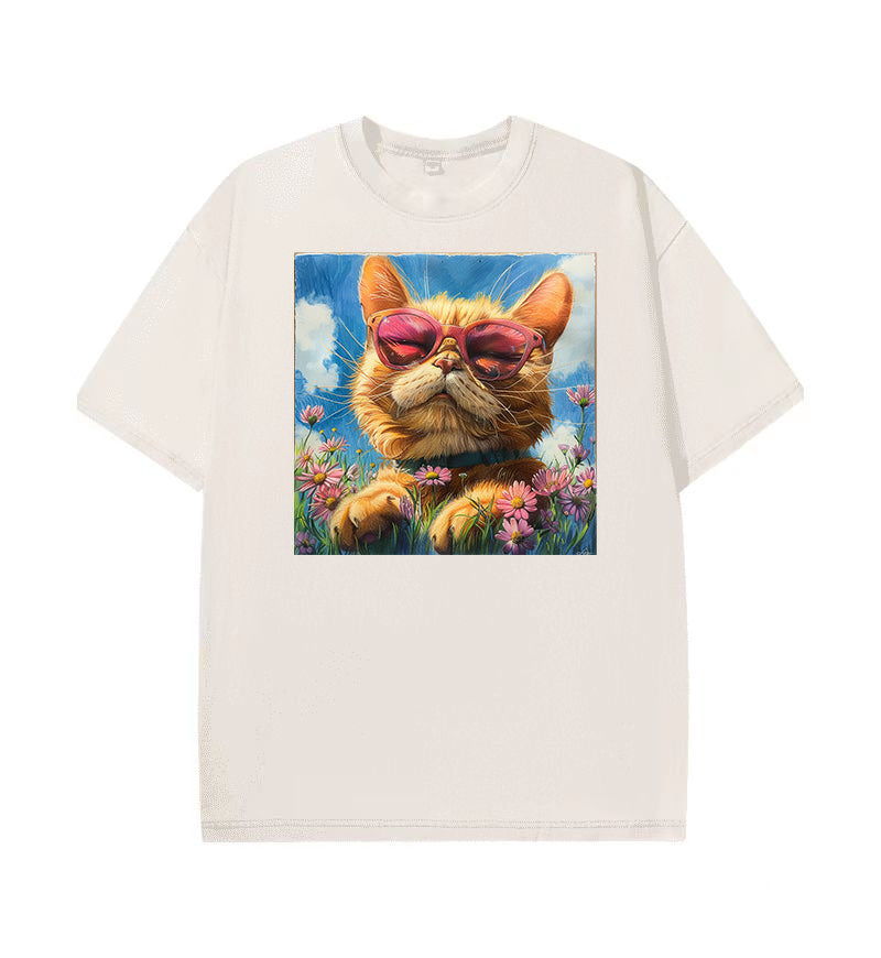Funny Sunglasses Cat Unisex T-Shirt