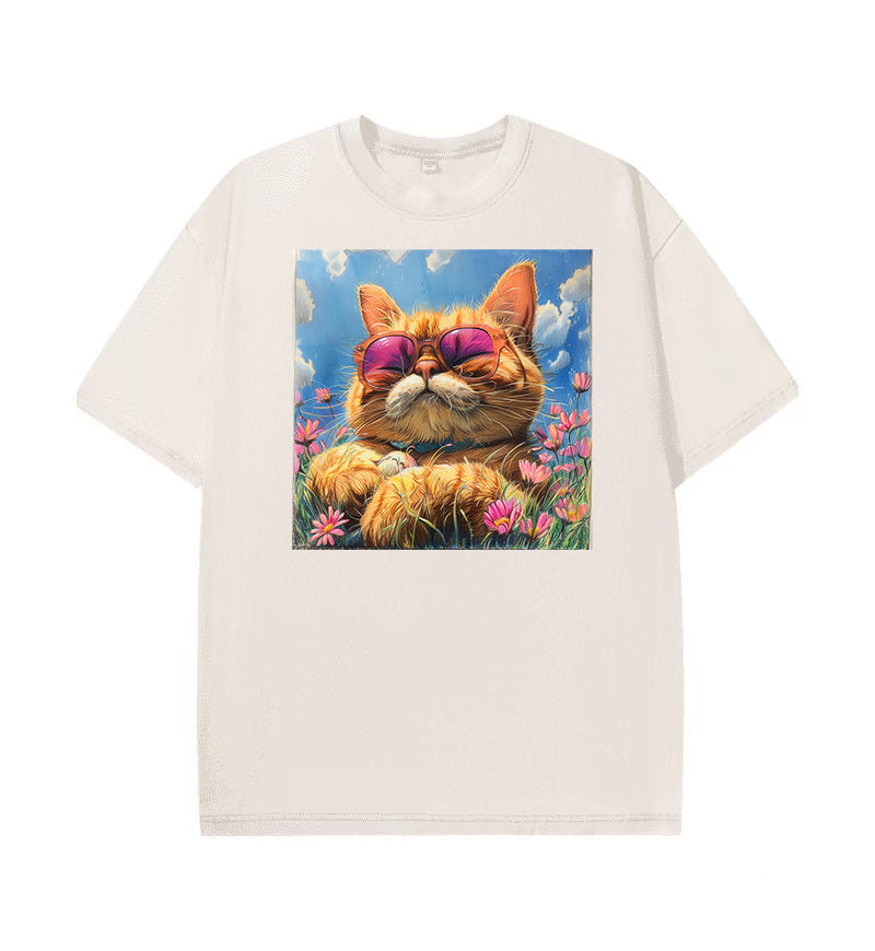 Funny Sunglasses Cat Unisex T-Shirt