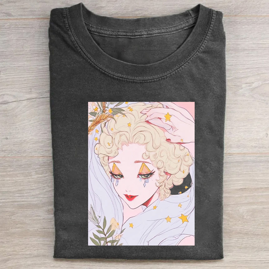 Anime Character Print Women's Fashion Casual T-Shirt