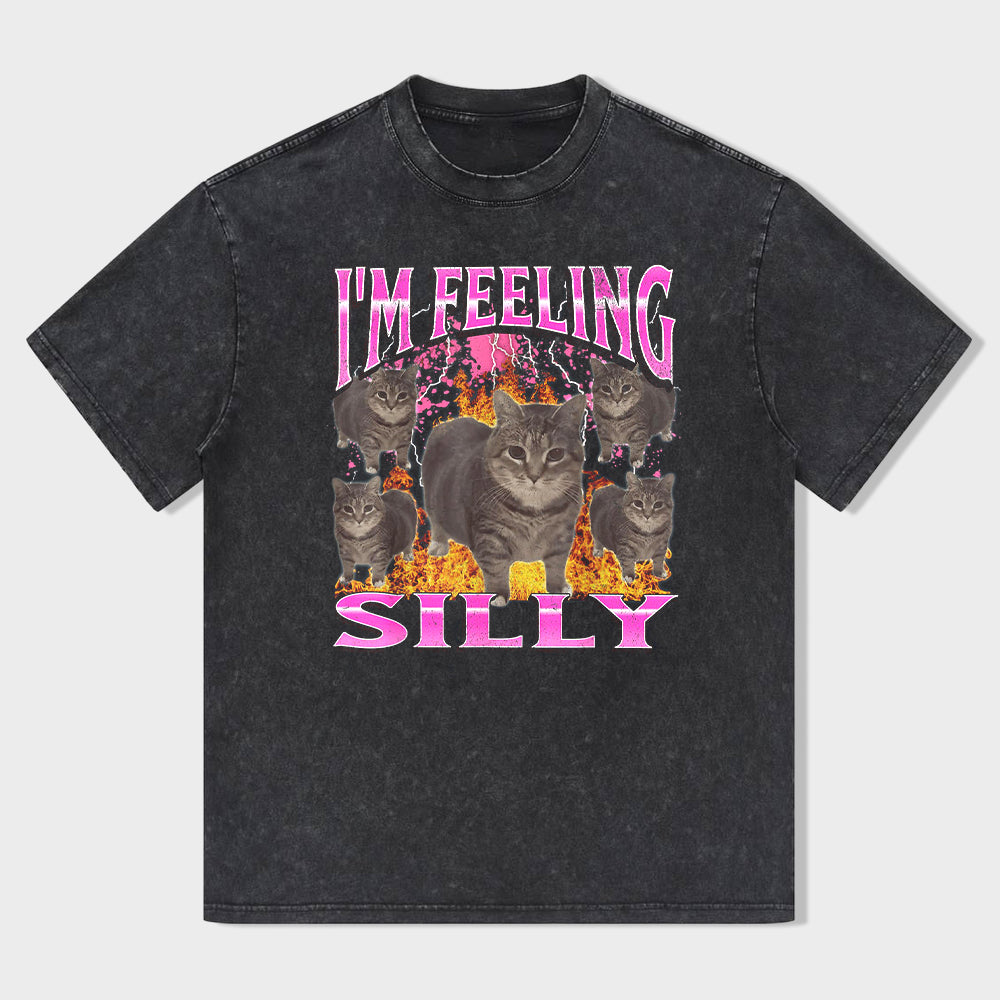 I'm Feeling Silly Funny Oia Oia Cat T-Shirt