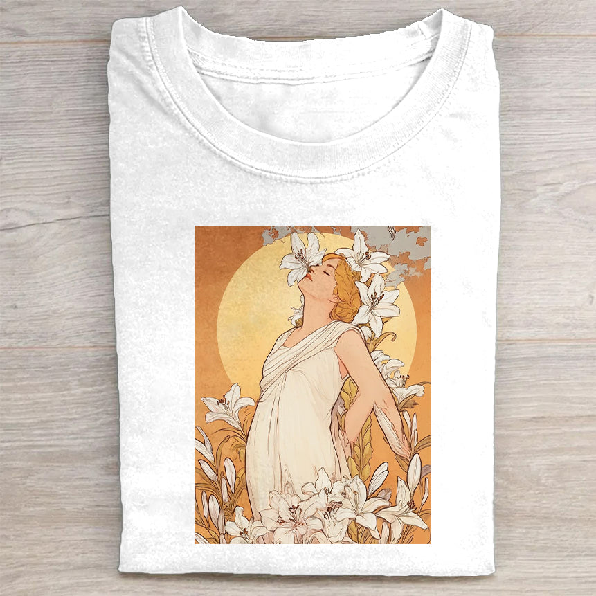 Vintage Art Nouveau Woman Graphic T-Shirt