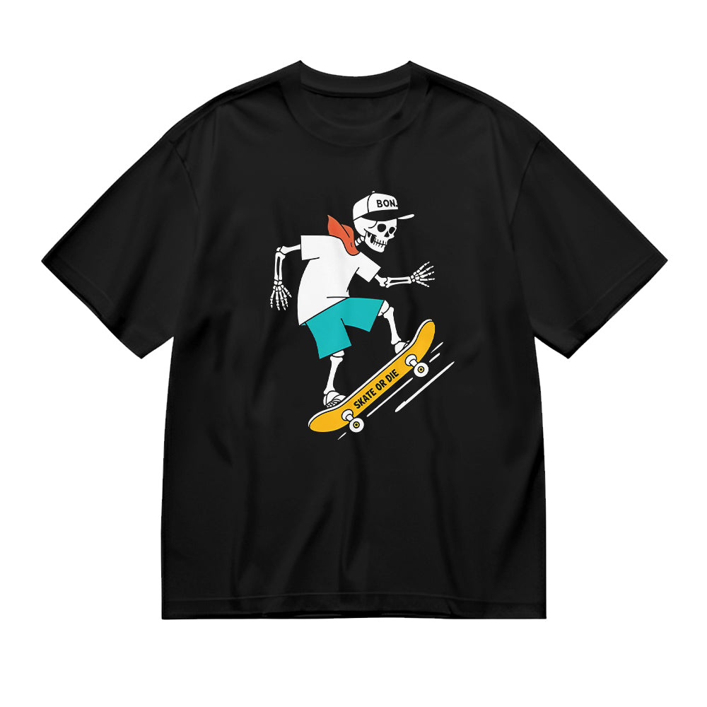 Skateboard Skeleton Graphic T-Shirt