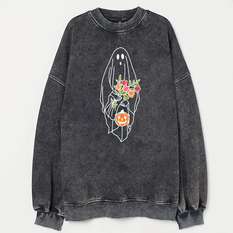 Spooky Season Floral Unisex Sweatshirt - heygraff