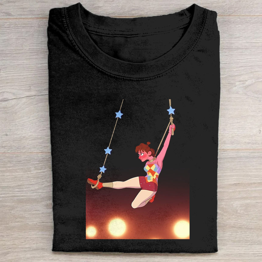 Circus Performer Art Print Men's Casual Short Sleeve T-Shirt