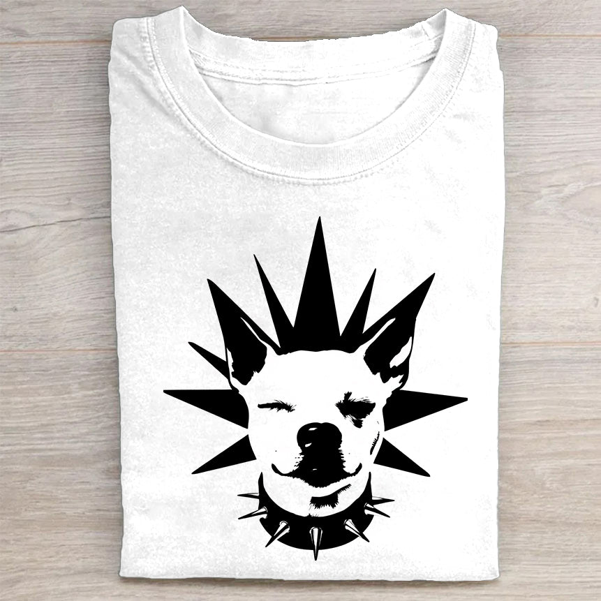 Punk Dog Graphic T-Shirt