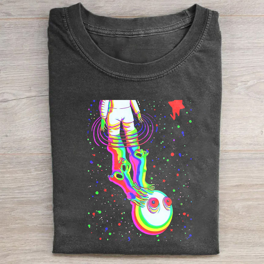 Colorful Skull Design Graphic T-Shirt