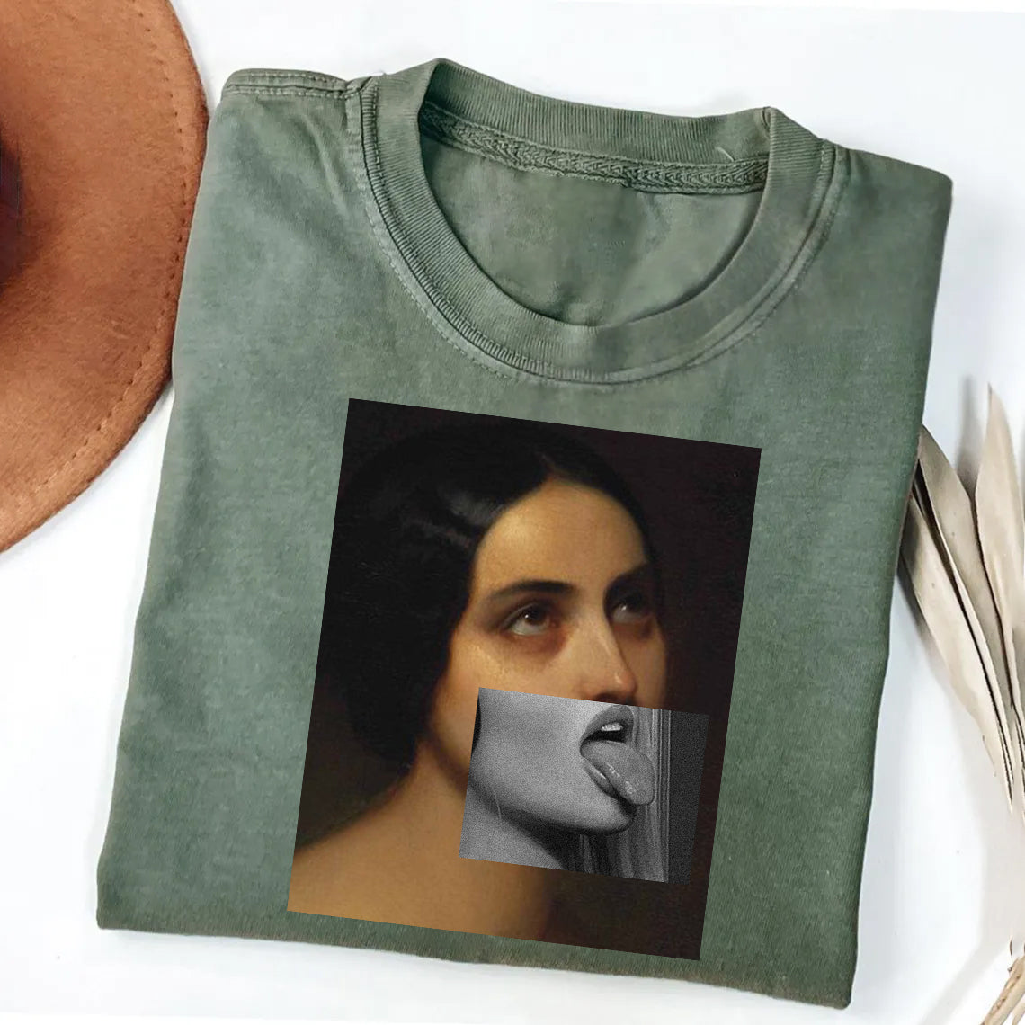 Artistic Face Design Men's Fashion Graphic T-Shirt