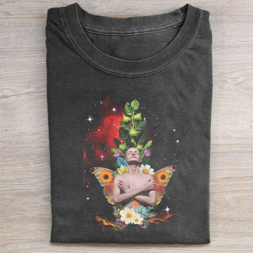 Colorful Graphic Print Men's Fashion T-Shirt
