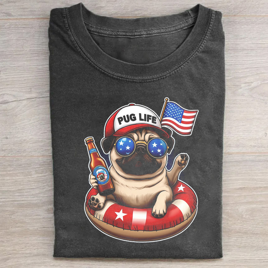Pug Life Summer Graphic T-Shirt
