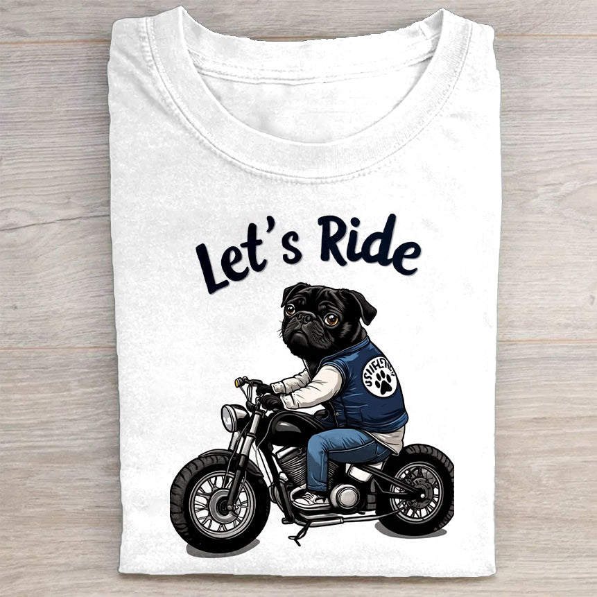 Let's Ride Motorcycle Graphic T-Shirt