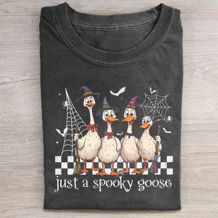 Spooky Goose Halloween Costume Print T-Shirt