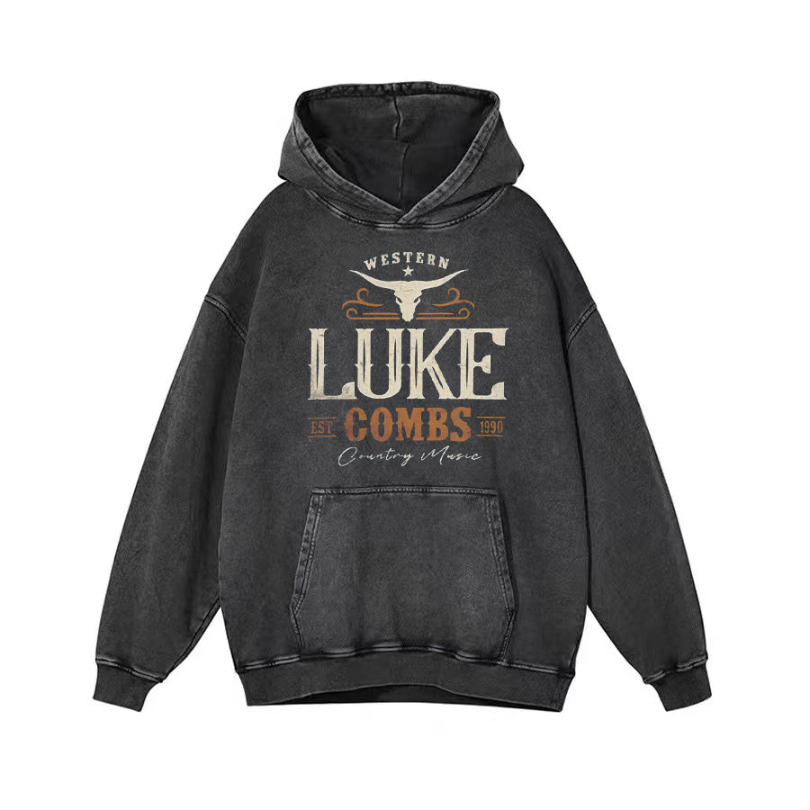 Vintage Luke Combs EST 1990 Unisex Hoodie - heygraff