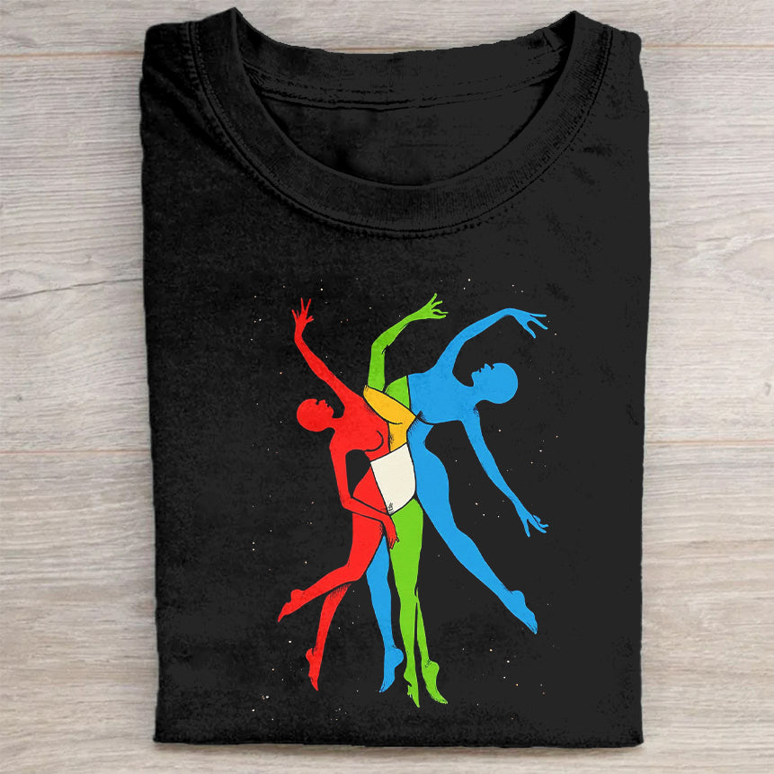 Colorful Dancers Graphic T-Shirt
