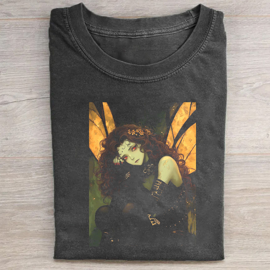 Vintage Fairy Art Graphic T-Shirt