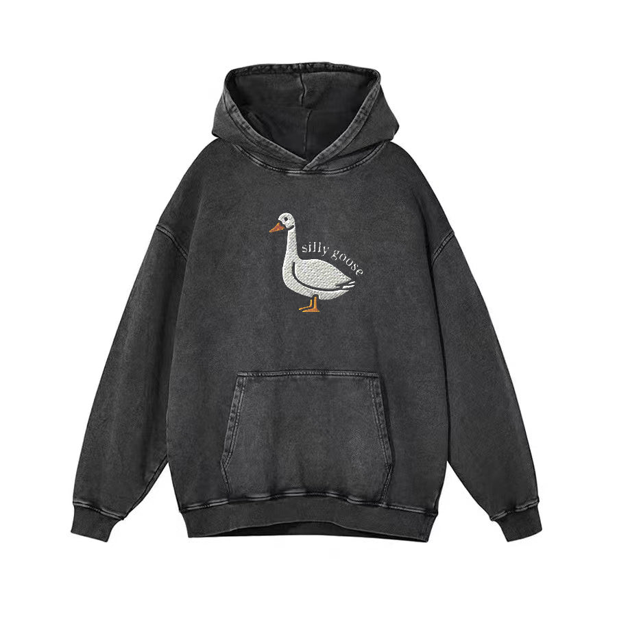 Silly Goose Embroidered Unisex Hoodie - heygraff