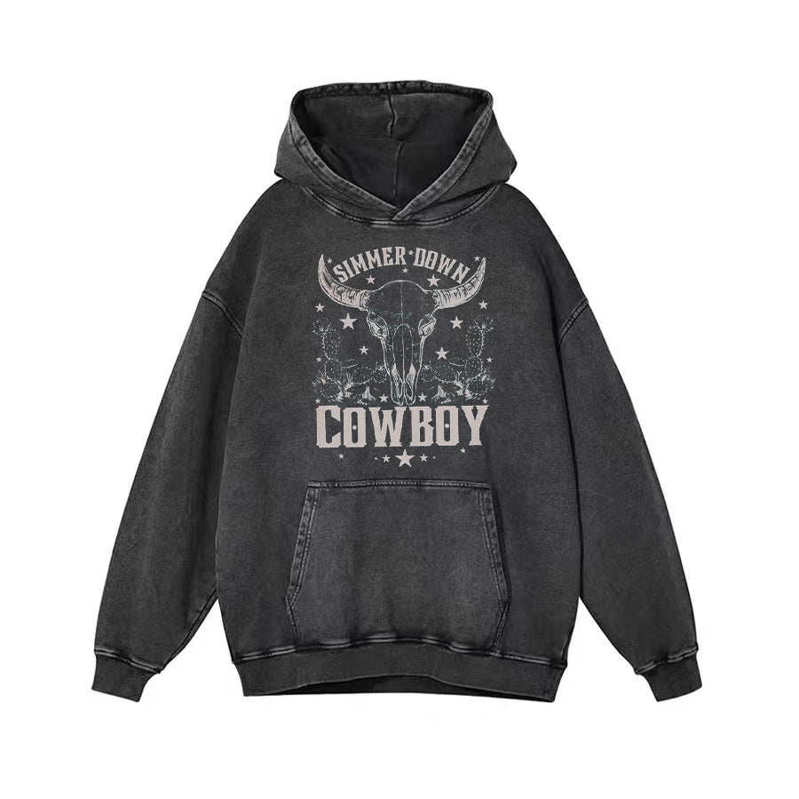 Simmer Down Cowboy Graphic Unisex Hoodie - heygraff