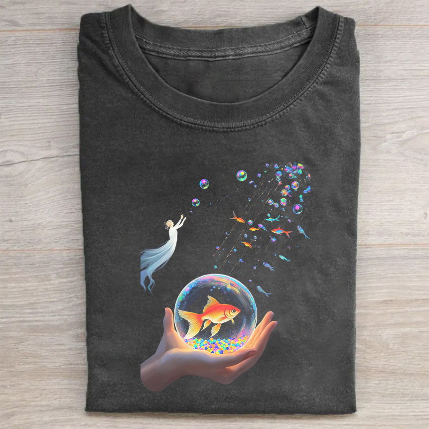Colorful Galaxy Print T-Shirt