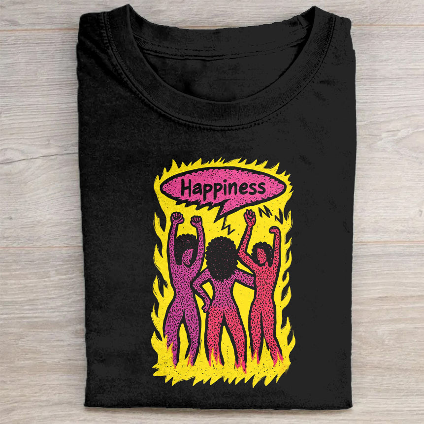 Flame Happiness Graphic T-Shirt