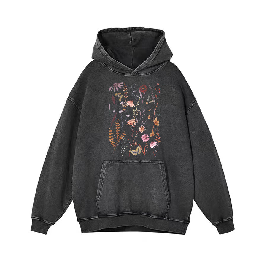 Pressed Flowers Unisex Hoodie - heygraff