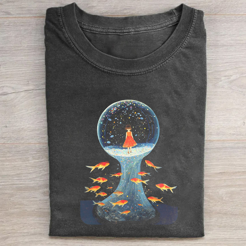 Fish Galaxy Graphic T-Shirt
