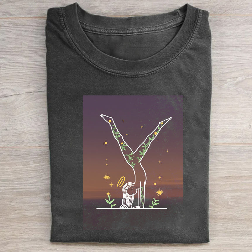 Unicorn Yoga Graphic T-Shirt