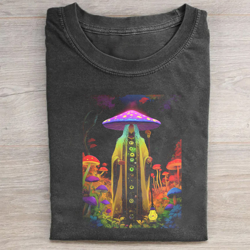 Psychedelic Mushroom Forest Graphic T-Shirt