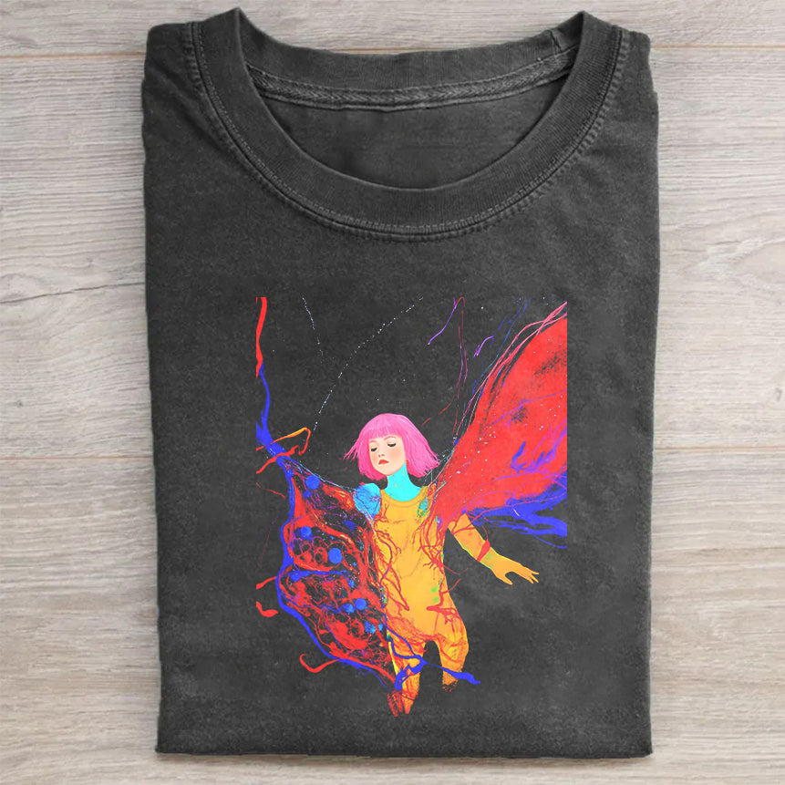 Colorful Angel Graphic T-Shirt