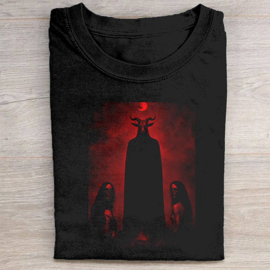 Mysterious Silhouette Graphic T-Shirt for Men Women Unisex Casual Short Sleeve Tee with Unique Design Art Print T-Shirt