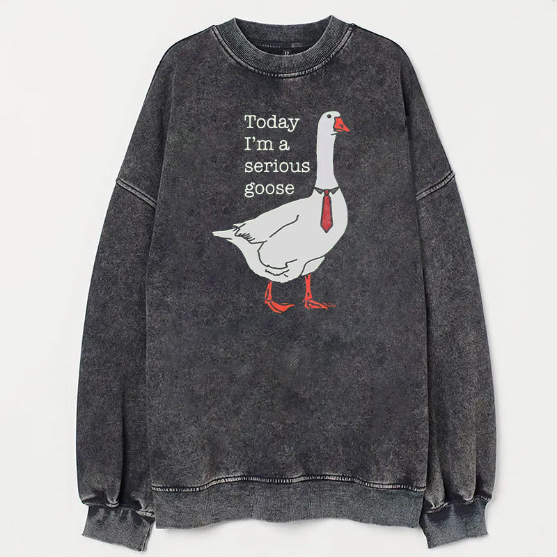 Today I'm A Serious Goose Unisex Sweatshirt - heygraff