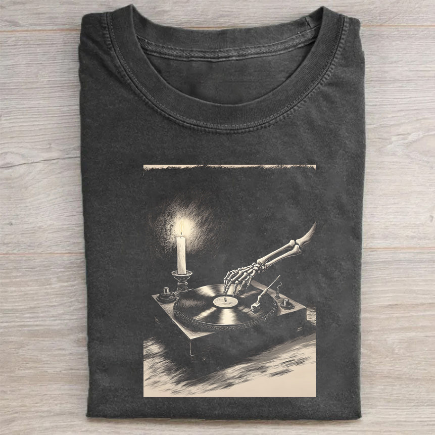 Vintage Gramophone Graphic T-Shirt