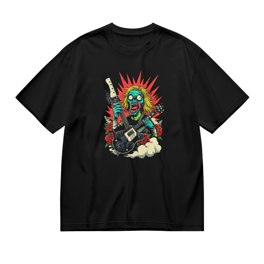 Colorful Punk Rock Zombie Graphic T-Shirt