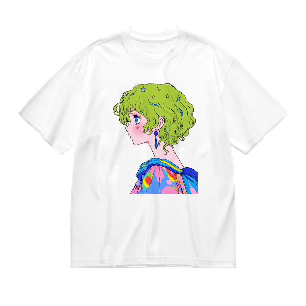 Colorful Anime Girl Graphic T-Shirt