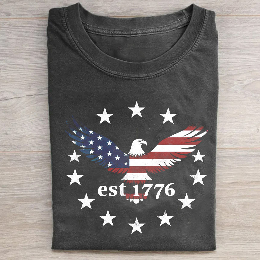 American Flag Eagle Est. 1776 Vintage T-Shirt