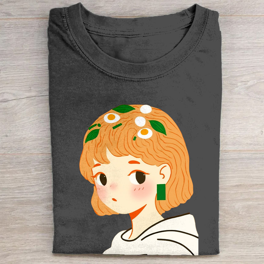 Cute Anime Girl Graphic T-Shirt