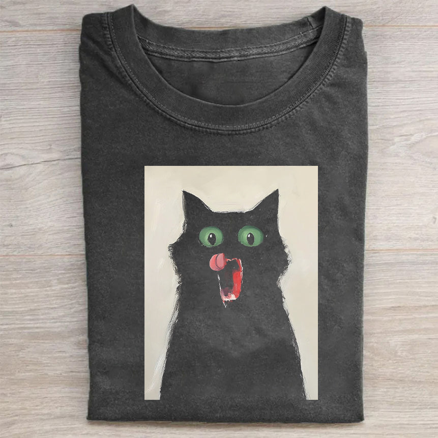 Black Cat Graphic T-Shirt