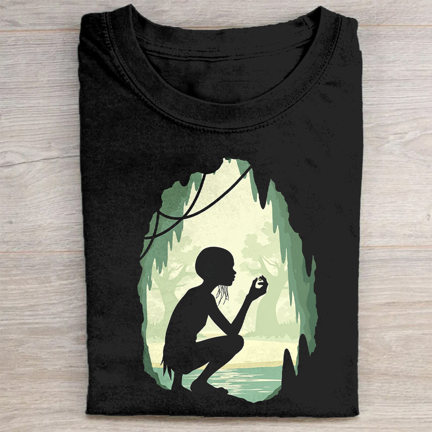 Silhouette of a forest ghost