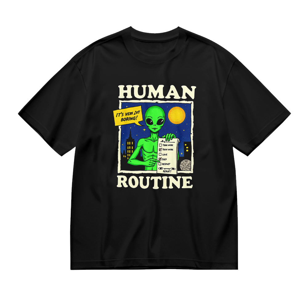 Human Routine Alien Graphic T-Shirt