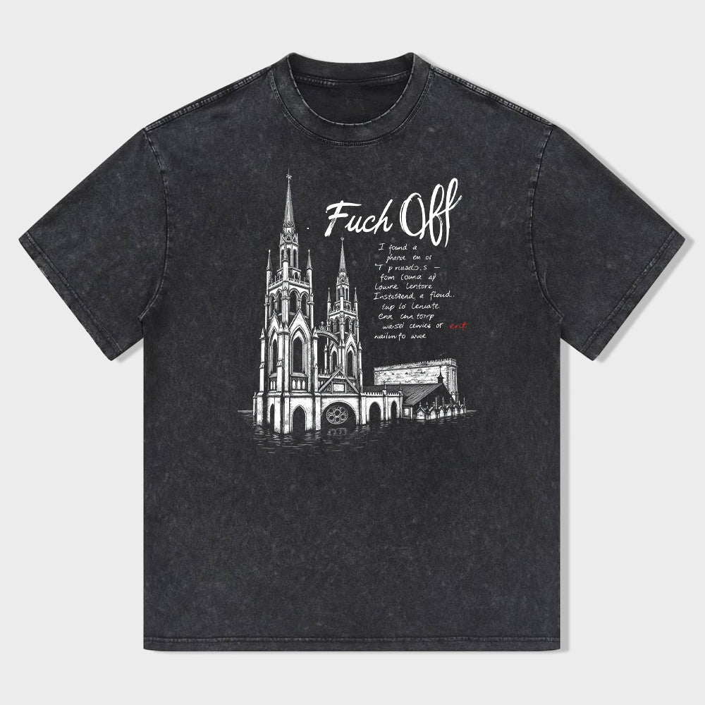 Vintage Gothic Cathedral Graphic T-Shirt